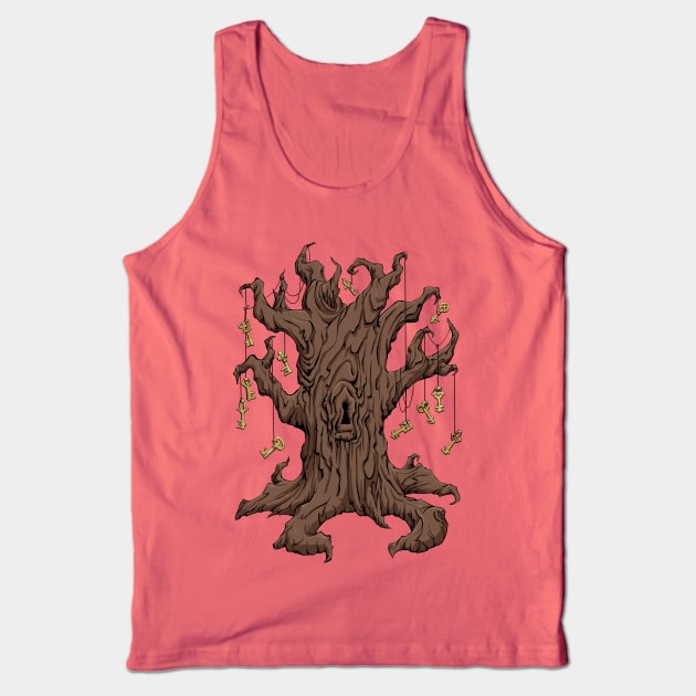 Skeleton Keys Tree Tank Top by SuspendedDreams